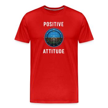 Pilote de positivité - T-shirt bio Premium Homme - rouge - Devant - Damien (186cm)