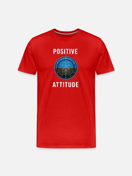 Positivity Pilot - Men's Premium Organic T-Shirt - red