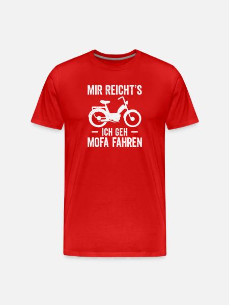 Mofa Moped Roller Mofafahrer Mofaroller - Männer Premium Bio T-Shirt - Rot