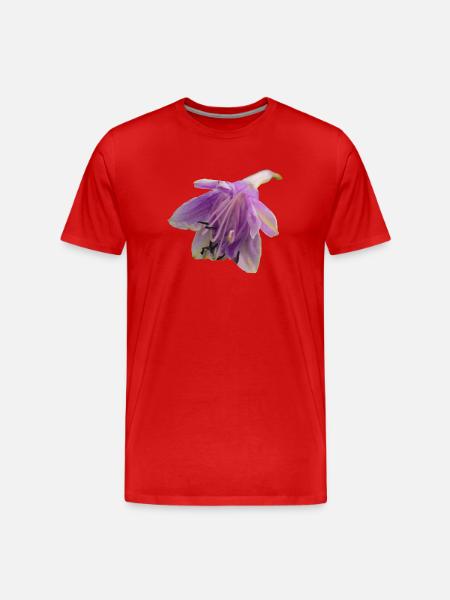 Macro_Purple_Hosta_Bloom - Men's Premium Organic T-Shirt - red