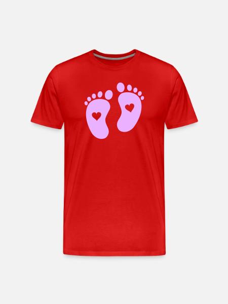 Baby feet - Men's Premium Organic T-Shirt - red