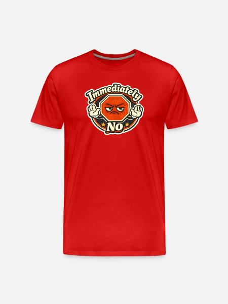 Instant No Stop Sign Cartoon - Men's Premium Organic T-Shirt - red