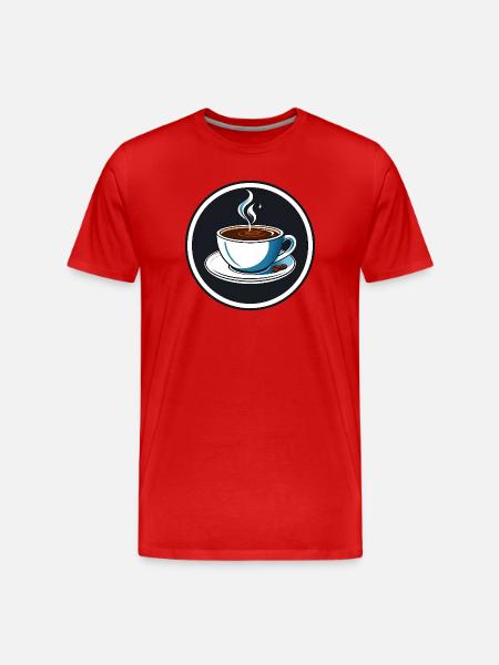 Coffee Magic Mug Illustration - Men's Premium Organic T-Shirt - red