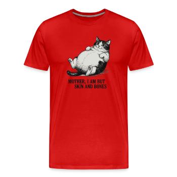 Moppelkatze Fette Katze - Männer Premium Bio T-Shirt - Rot - Vorne - Damien (186cm)