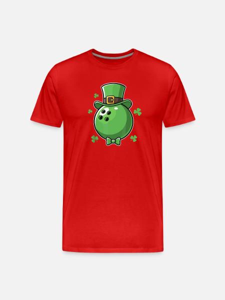 Leprechaun Bowling St. Patrick's Day Hat - Men's Premium Organic T-Shirt - red
