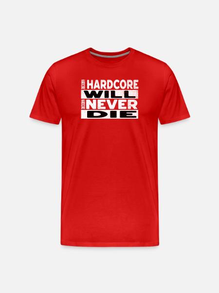 Hardcore Spruch - Männer Premium Bio T-Shirt - Rot