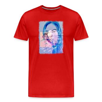 Seelenvogel - Männer Premium Bio T-Shirt - Rot - Vorne - Damien (186cm)