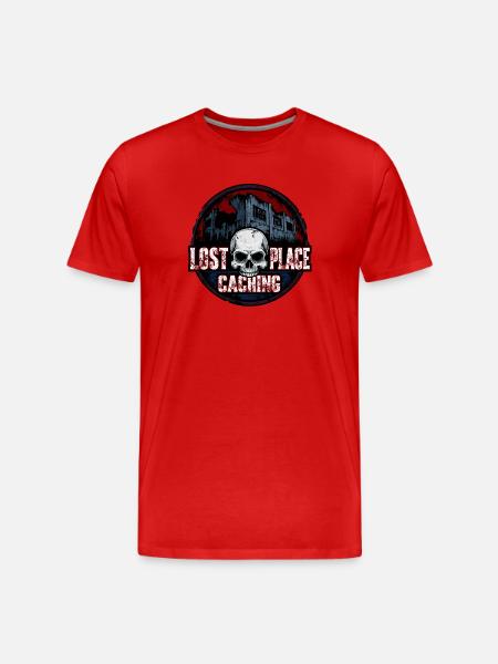 Lost Place Caching - Männer Premium Bio T-Shirt - Rot