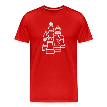 Chess Chess Pieces Chess Players - Men's Premium Organic T-Shirt - red - Front - Damien (186cm)