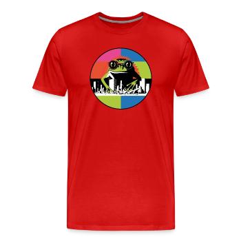 Evil Frog Rampage - Men's Premium Organic T-Shirt - red - Front - Damien (186cm)