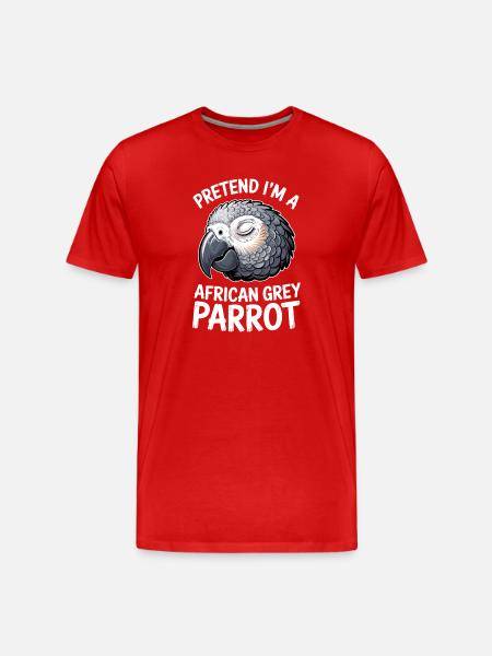 Graupapagei Sprüche Lustiges Graupapagei Geschenk  - Männer Premium Bio T-Shirt - Rot