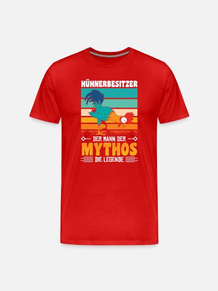 Hühnerflüsterer Huhn Hühnerhalter Hühner - Männer Premium Bio T-Shirt - Rot