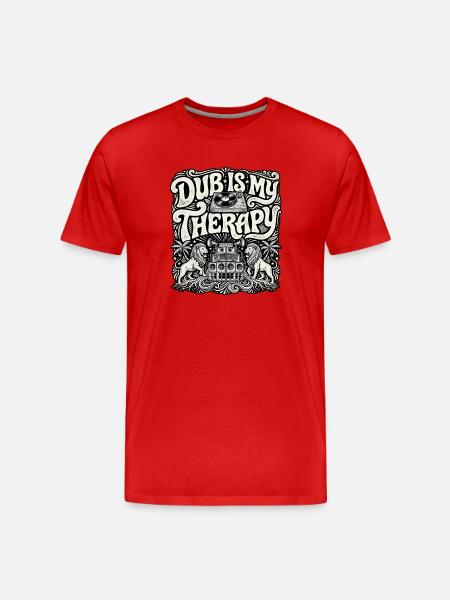 Dub Reggae Soundsystem Therapy - Men's Premium Organic T-Shirt - red