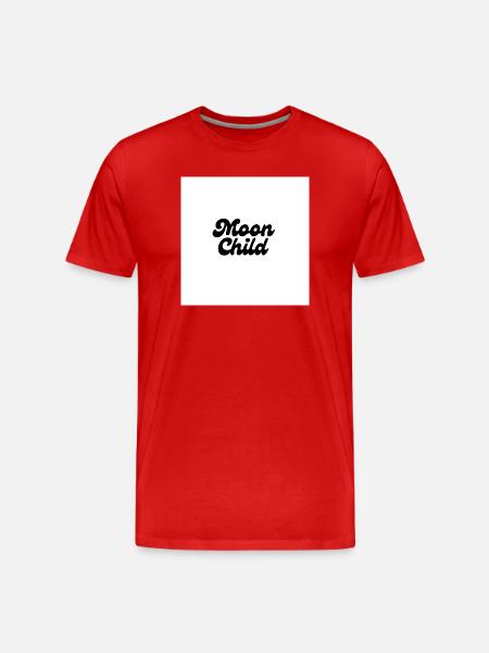 Moon Child Celestial Script - Men's Premium Organic T-Shirt - red