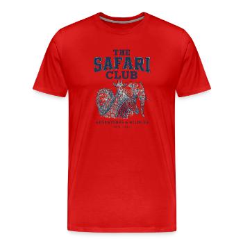 Safari Club Abenteuer - Männer Premium Bio T-Shirt - Rot - Vorne - Damien (186cm)
