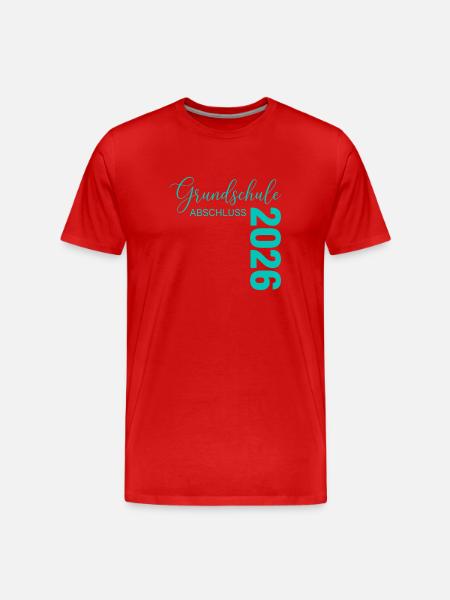Grundschule Abschluss 2023 Jubiläum - Männer Premium Bio T-Shirt - Rot
