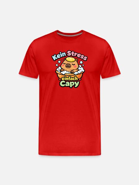 Kein Stress Einfach Cappy - Männer Premium Bio T-Shirt - Rot