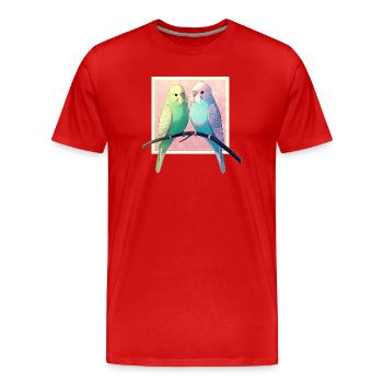 Budgies - Men's Premium Organic T-Shirt - red - Front - Damien (186cm)