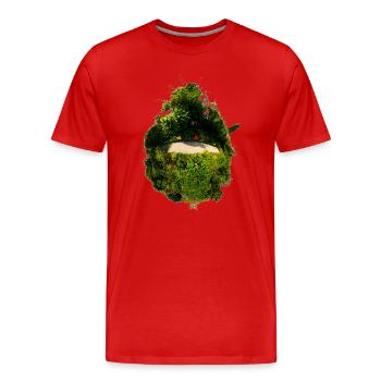 tiny planet Jardin Suspendu - T-shirt bio Premium Homme - rouge - Devant - Damien (186cm)