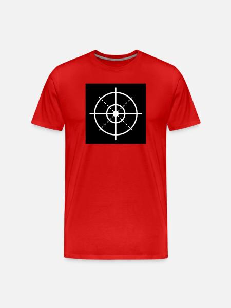 Target Reticle Minimal - Men's Premium Organic T-Shirt - red