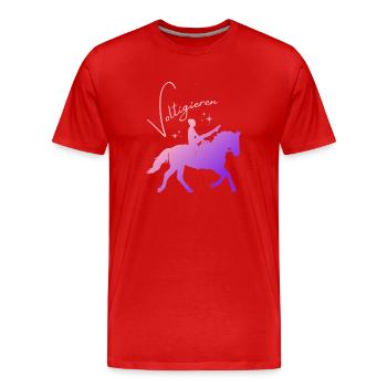 Moulin de voûte – Tenue sportive pour sauteurs - T-shirt bio Premium Homme - rouge - Devant - Damien (186cm)
