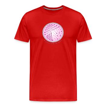 Isolé du cœur - Boîte de Petri de microbiologie - T-shirt bio Premium Homme - rouge - Devant - Damien (186cm)