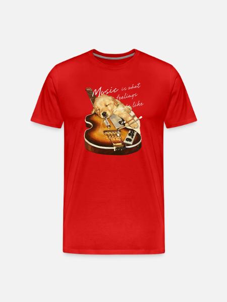 Music is the sound of emotions - Men's Premium Organic T-Shirt - red