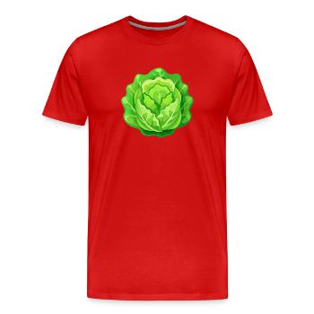 Tête de laitue - T-shirt bio Premium Homme - rouge - Devant - Damien (186cm)