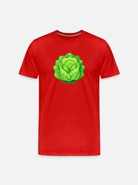 Lettuce Head - Men's Premium Organic T-Shirt - red