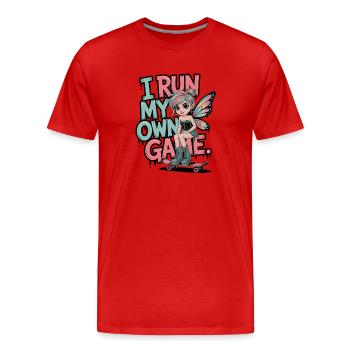  I Run My Own Game Skater Fee Fairy Skateboard - Männer Premium Bio T-Shirt - Rot - Vorne - Damien (186cm)