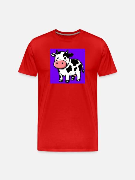 vache - T-shirt bio Premium Homme - rouge
