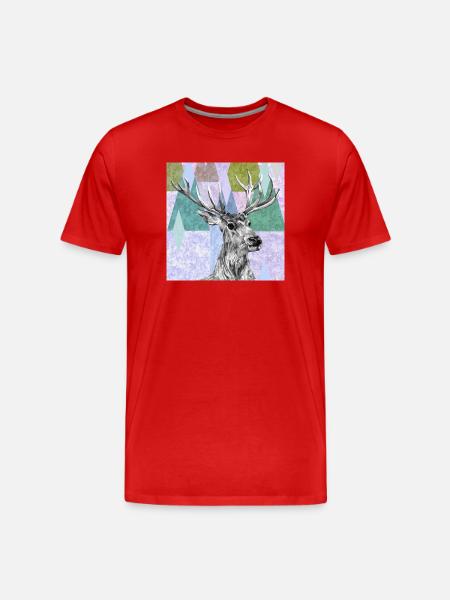 Cerf - T-shirt bio Premium Homme - rouge