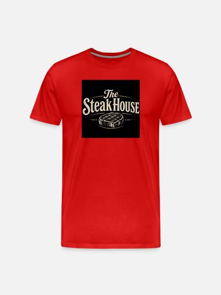 The SteakHouse Logo - Men's Premium Organic T-Shirt - red