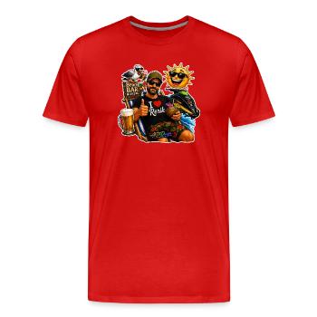 Rerik Baltic Sea Holiday Beach Beach Bar Shirt - Men's Premium Organic T-Shirt - red - Front - Damien (186cm)