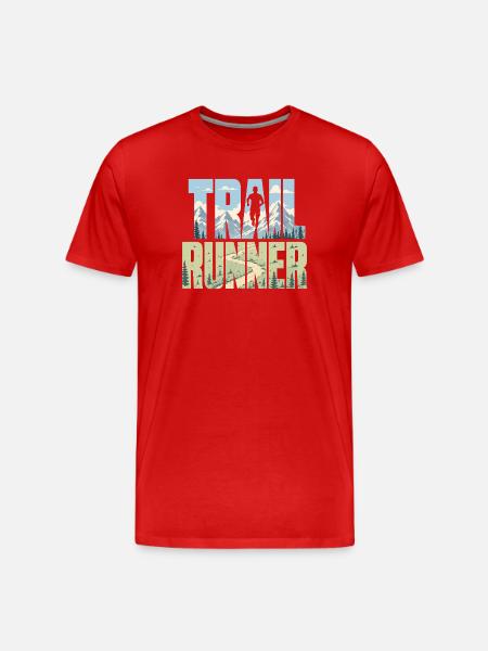 Trail Runner - Men's Premium Organic T-Shirt - red