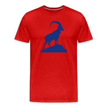Capricorn Silhouette - Men's Premium Organic T-Shirt - red - Front - Damien (186cm)
