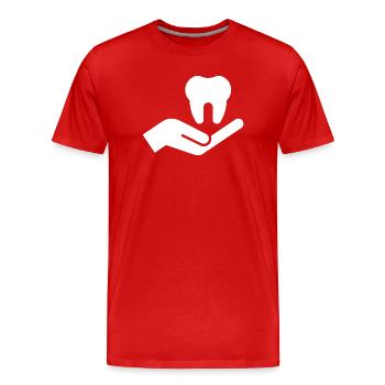 Dentist, Dentist, Dental Practice - Men's Premium Organic T-Shirt - red - Front - Damien (186cm)