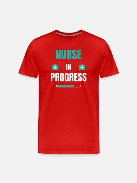 Nurse In Progress - Krankenschwester - Men's Premium Organic T-Shirt - red