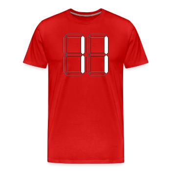 NUMÉRO 11 Cadeau d’anniversaire d’elfe numérique - T-shirt bio Premium Homme - rouge - Devant - Damien (186cm)