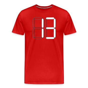 NUMÉRO 13 Treize Cadeaux d’anniversaire numériques - T-shirt bio Premium Homme - rouge - Devant - Damien (186cm)