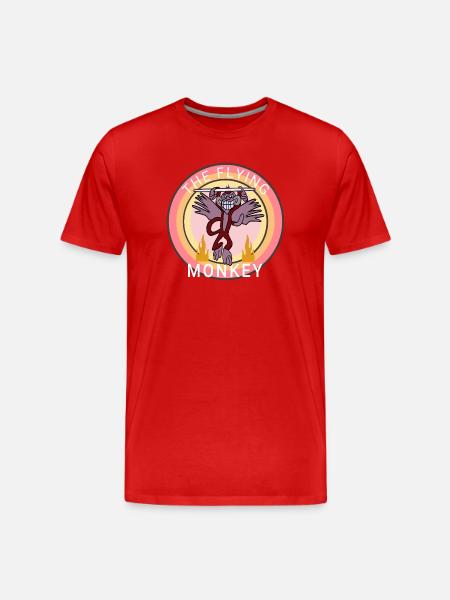 Affe kawaii style - Männer Premium Bio T-Shirt - Rot
