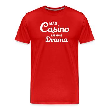Mas Casino - Menos Drama - Cuban Salsa  - Männer Premium Bio T-Shirt - Rot - Vorne - Damien (186cm)