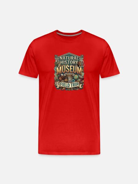 Exkursion ins Naturkundemuseum - Männer Premium Bio T-Shirt - Rot