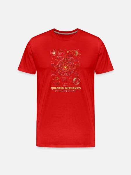 Quantum Mechanics Cosmic Space Science Inspired - Men's Premium Organic T-Shirt - red