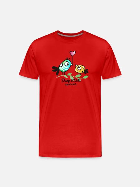Dody & Dots- Icon by mycolourdots - Men's Premium Organic T-Shirt - red