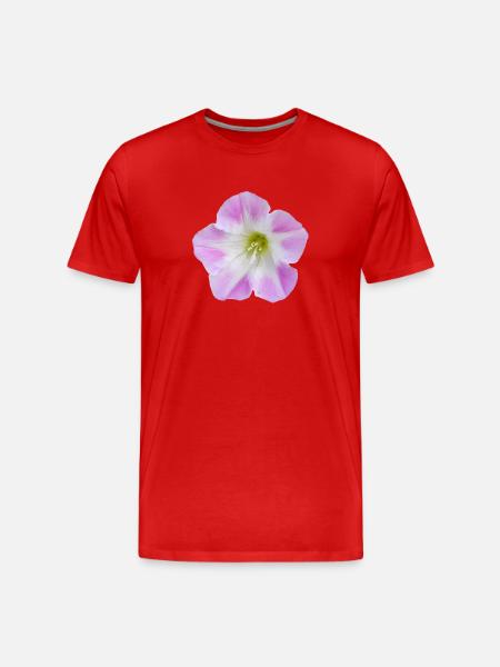 Pink_Field_Bindweed_Morning_Glory_Flower - Men's Premium Organic T-Shirt - red