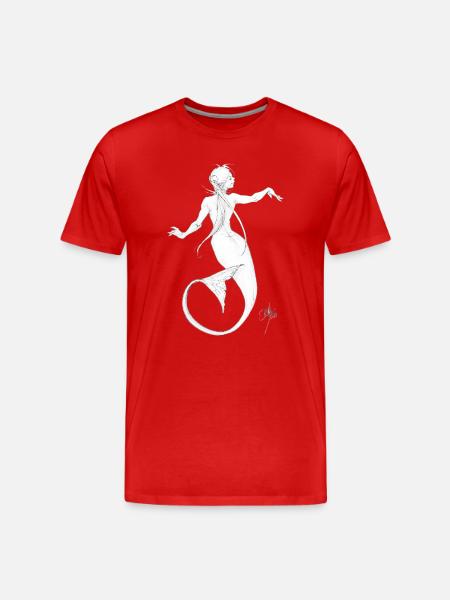 Sirenetta Lineart Inchiostro - Men's Premium Organic T-Shirt - red