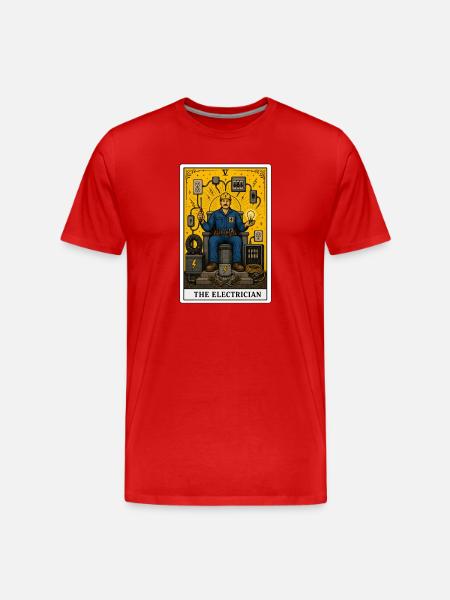 Electrician | Current Profession Tarot - Men's Premium Organic T-Shirt - red