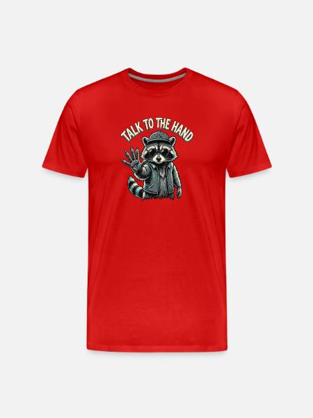 Cooler Waschbär Spruch - Männer Premium Bio T-Shirt - Rot