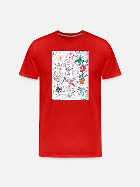 Blanc fou - T-shirt bio Premium Homme - rouge